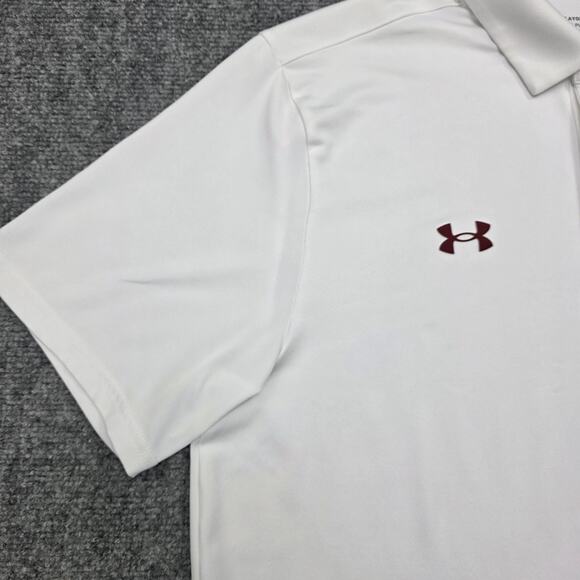 South Carolina Gamecocks Shirt Mens Large White Polo NCAA College Under Armour - Picture 7 of 16
